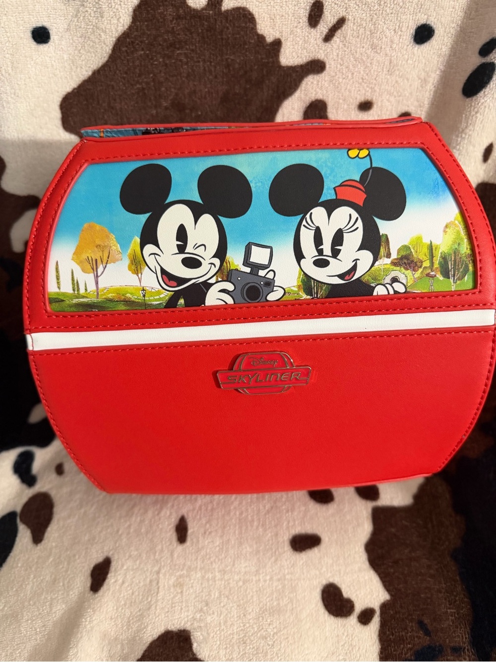 Loungefly Red Mickey & Minnie Scenic Crossbody Bag